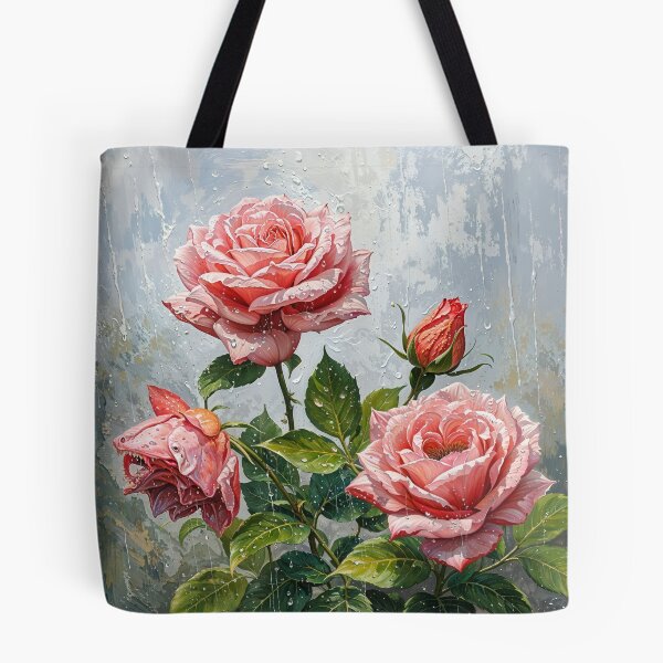 Item preview, painted pink roses in the rain designed and sold by ArcaneVisionArt.