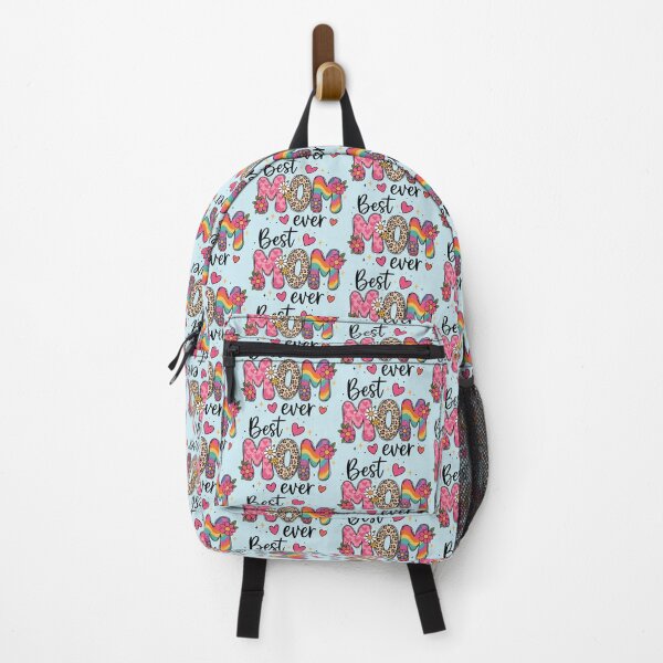 Item preview, Best Mom Ever Retro Leopard Floral Mom Desige Colorful Rainbow Heart designed and sold by BrownHorse90s.