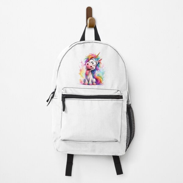 Item preview, Funny Crazy Unicorn with Rainbow Hair designed and sold by Cartoonproject.