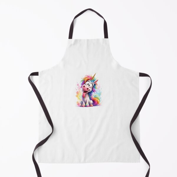 Item preview, Funny Crazy Unicorn with Rainbow Hair designed and sold by Cartoonproject.