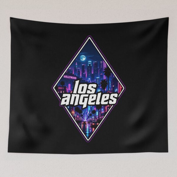 Item preview, Hollywood Los Angeles California Cyberpunk Art designed and sold by TomFrontierArt.