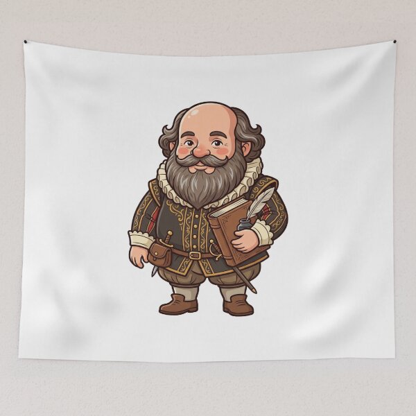 Item preview, William Shakespeare Literary Master Garden Gnome designed and sold by Bad-Decisions-Designs.