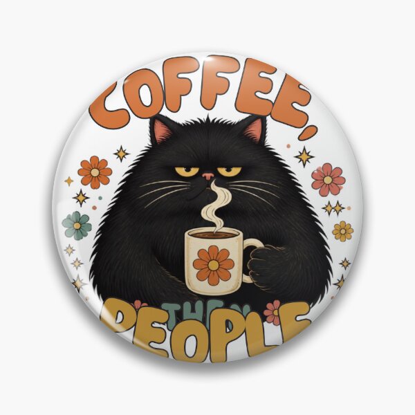 Aperçu de l'œuvre D'abord le café, ensuite les gens - Chat drôle amateur de café créée et vendue par NEXTFORMSTUDIO.