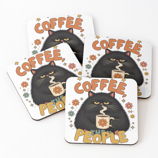 Item preview, First Coffee Then People - Funny Cat Coffee Lover designed and sold by NEXTFORMSTUDIO.
