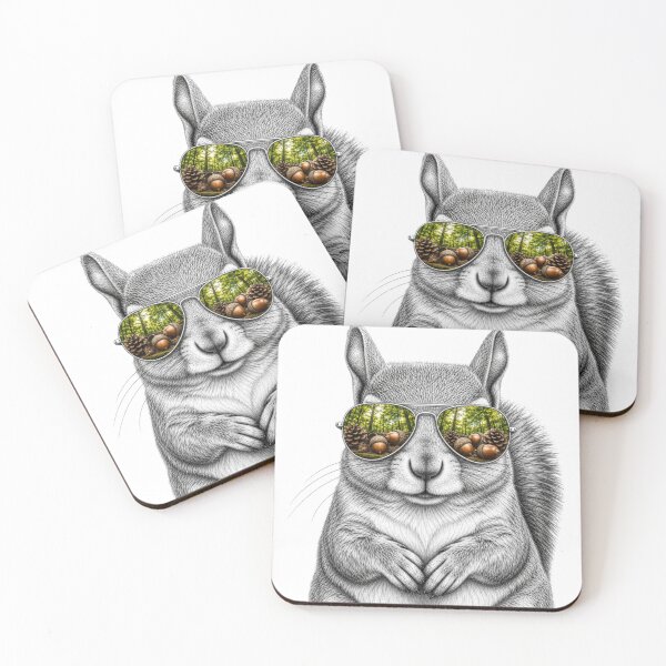 Item preview, Cool Squirrel Wearing Aviator Sunglasses designed and sold by Bad-Decisions-Designs.