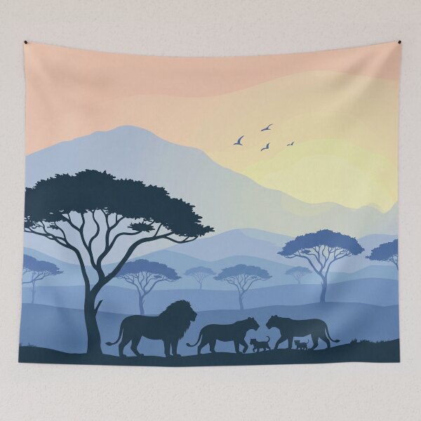 Item preview, Lions on the Savannah designed and sold by Aki and Akiro.