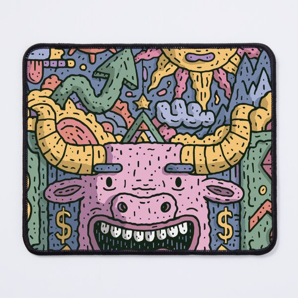 Item preview, Vibrant Bull Market Mania Art designed and sold by Romgora.