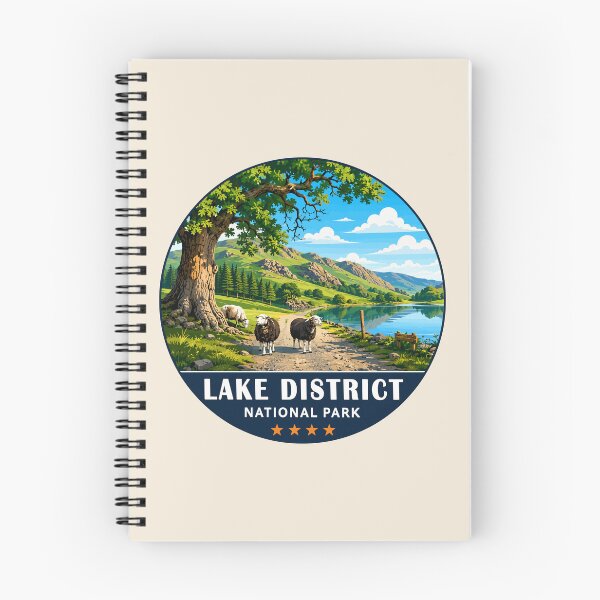 Item preview, Lake District National Park Vintage Mountain & Lake Landscape designed and sold by Gideon Emmerich.