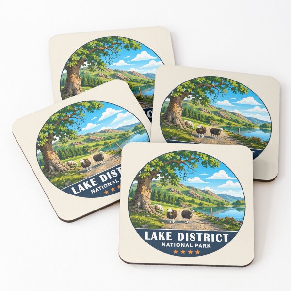 Item preview, Lake District National Park Vintage Mountain & Lake Landscape designed and sold by Gideon Emmerich.