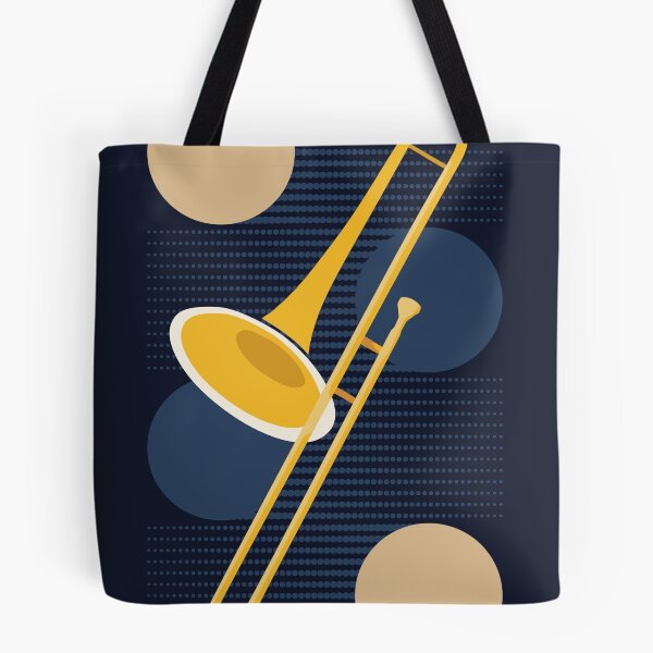 Item preview, Abstract Trombone Print | Minimalist Brass Instrument Art | Modern Geometric Music Print | Contemporary Jazz Decor designed and sold by Studio pod Burom.