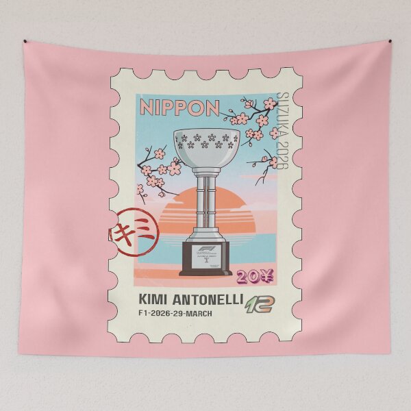 Item preview, F1 JAPENSE GP SUZUKA 2026 Stamp - Winner Kimi designed and sold by Pink Polar F1.
