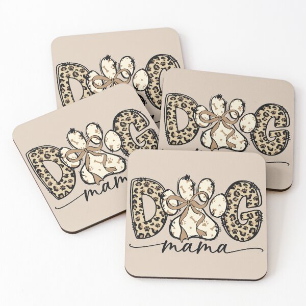 Item preview, Dog Mama / Leopard Print Dog Paw Bow Design/ Cute Pet Mom Graphics/ Dog Lover Gift  designed and sold by BrownHorse90s.
