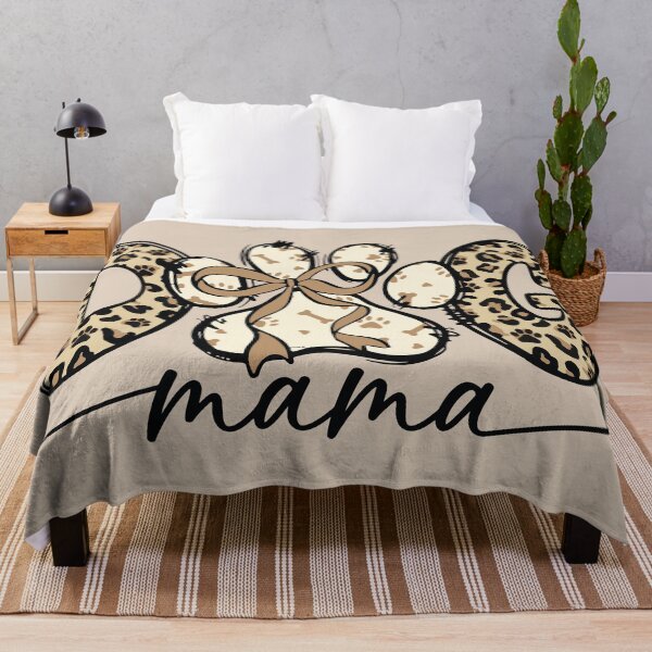 Item preview, Dog Mama / Leopard Print Dog Paw Bow Design/ Cute Pet Mom Graphics/ Dog Lover Gift designed and sold by BrownHorse90s.