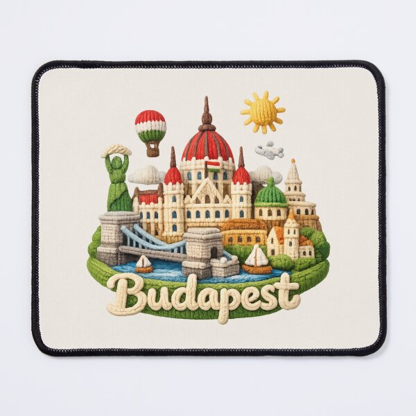 Item preview, Cute Knitted Budapest Landmark | Handmade Yarn Knit Travel Souvenir designed and sold by Moons Studio.
