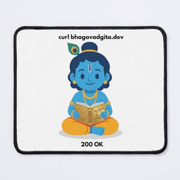 Item preview, curl bhagavadgita.dev | Developer Sticker | Terminal Tech Humor designed and sold by BhaktiByte.