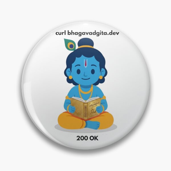 Item preview, curl bhagavadgita.dev | Developer Sticker | Terminal Tech Humor designed and sold by BhaktiByte.