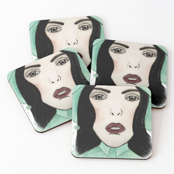 Item preview, Seafoam Empress - Mint Coven | Watercolor Portrait designed and sold by Sylwka447.