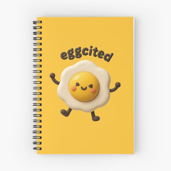 Item preview, Eggcited | Cute Fried Egg Kawaii Character | Funny Breakfast Food Pun designed and sold by Eathusiast.