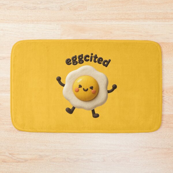 Item preview, Eggcited | Cute Fried Egg Kawaii Character | Funny Breakfast Food Pun designed and sold by Eathusiast.