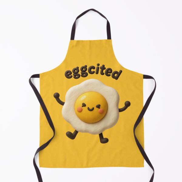 Item preview, Eggcited | Cute Fried Egg Kawaii Character | Funny Breakfast Food Pun designed and sold by Eathusiast.
