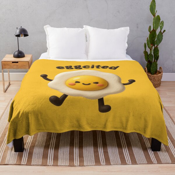 Item preview, Eggcited | Cute Fried Egg Kawaii Character | Funny Breakfast Food Pun designed and sold by Eathusiast.