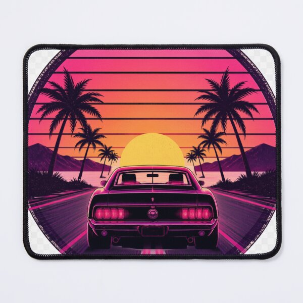 Item preview, 80s Retro Sunset Muscle Car - Synthwave Drive designed and sold by NEXTFORMSTUDIO.