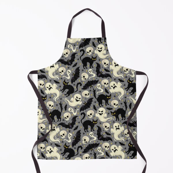 Item preview, Cute Halloween Ghosts, Black Cats & Bats Seamless Pattern | Spooky Kawaii Autumn Design designed and sold by romyca creation_22.