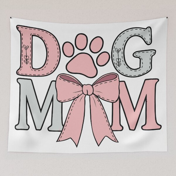 Item preview, Dog Mom / Pink Coquette Bow Paw Print Design/ Pastel Dog Mom Graphics/ Pet Lover Gift designed and sold by BrownHorse90s.