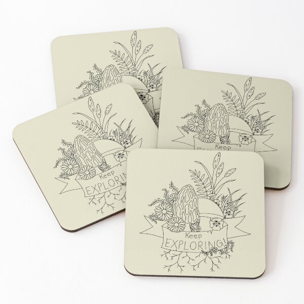 Item preview, Keep Exploring! - Mushroom Plant Tattoo Art designed and sold by shamrock-illus.