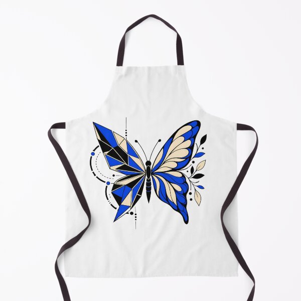 Item preview, Split Geometric Botanical Butterfly in Cobalt Blue designed and sold by The Midnight Archive.