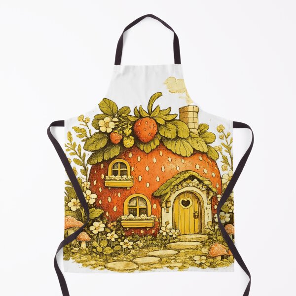 Aperçu de l'œuvre Whimsical Strawberry Cottage créée et vendue par Gold&pixels.