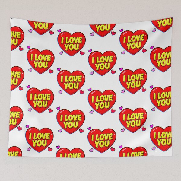 Item preview, I Love You Pop Art | 3D Sparkling Heart designed and sold by AstronautMerch.
