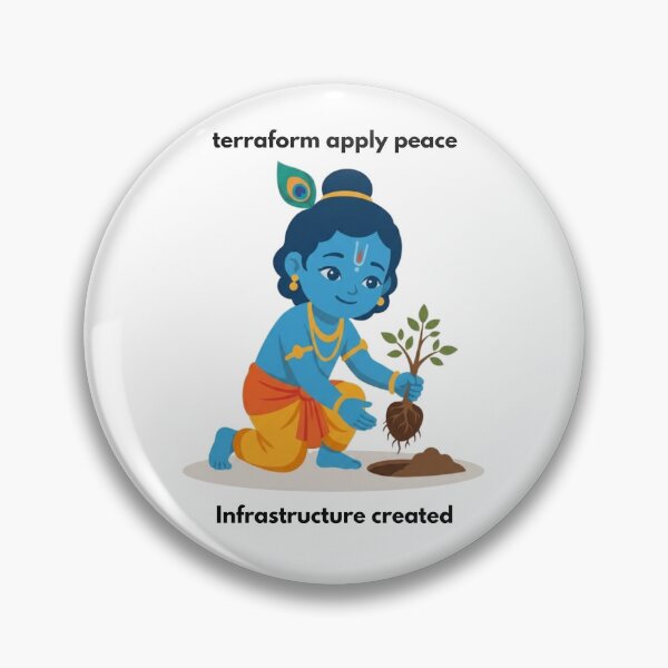 Item preview, terraform apply peace | DevOps Developer Sticker | Cloud Tech Humor designed and sold by BhaktiByte.