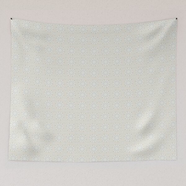 Item preview, Soft Beige Abstract Floral Medallion Wallpaper designed and sold by GeekStop.