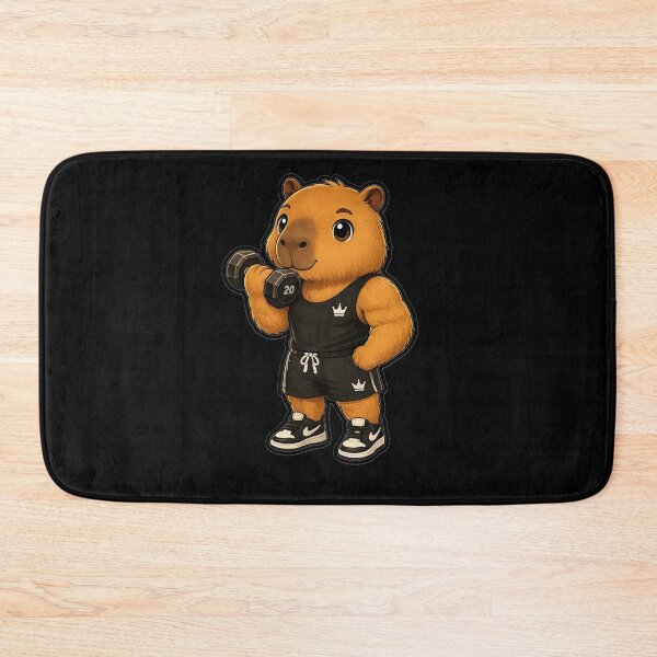 Item preview, Cute Gym Capybara Sticker | Kawaii Fitness Animal Weightlifting Cartoon designed and sold by LeonixPrint.