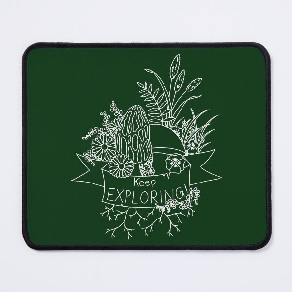 Item preview, Copy of Keep Exploring! - Mushroom Plant Tattoo Art designed and sold by shamrock-illus.