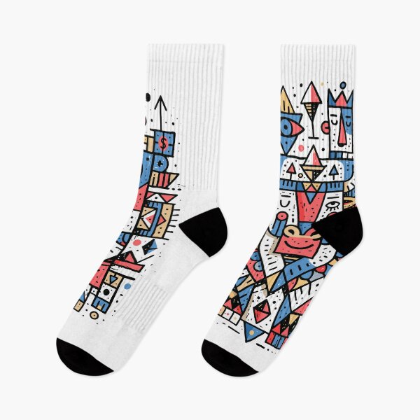 Item preview, Whimsical Geometric Bull: Mystical Folk Art Design designed and sold by Romgora.