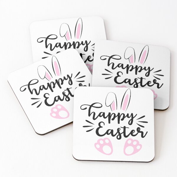 Item preview, Happy Easter Bunny Typography | Cute Bunny Ears & Paw Print Easter Design | Kawaii Easter Rabbit designed and sold by Rush2Buy.