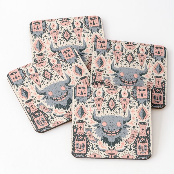 Item preview, Mystic Monster Eye & Horns Maximalist Design designed and sold by Romgora.