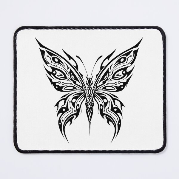 Item preview, Cyber Tribal Butterfly Blackwork Ornamental Wings designed and sold by The Midnight Archive.