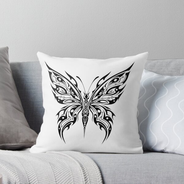 Artikelvorschau, Cyber Tribal Butterfly Blackwork Ornamental Wings entworfen und verkauft von The Midnight Archive.