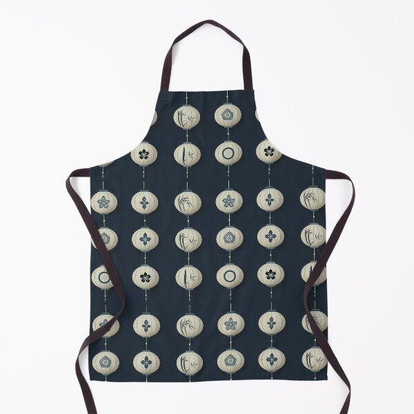 Item preview, Japanese Paper Lanterns Zen Aesthetic - Blue Indigo Seamless Pattern designed and sold by UniqueDesign751.