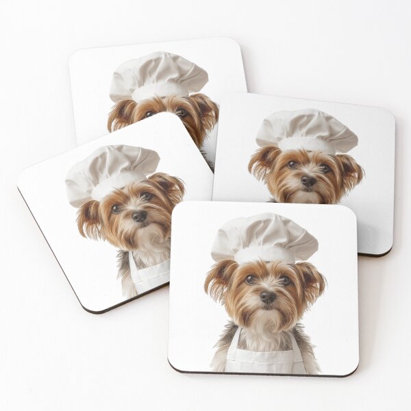 Item preview, Biewer Terrier Chef Dog Funny Cooking Apron Hat Cute Pet Portrait designed and sold by LazyOwlStore.