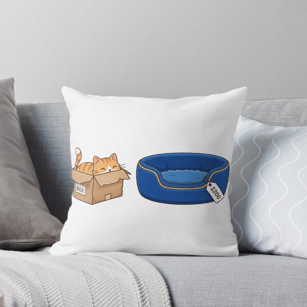 Item preview, Cat Logic: $200 Luxury Bed vs Cardboard Box designed and sold by HumourLabShop.