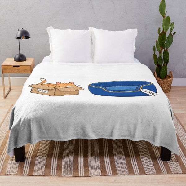 Item preview, Cat Logic: $200 Luxury Bed vs Cardboard Box designed and sold by HumourLabShop.