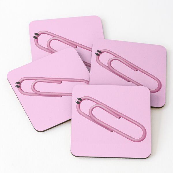 Item preview, Kawaii Pink Paper Clip Office Stationery Art designed and sold by Designs By Amber.