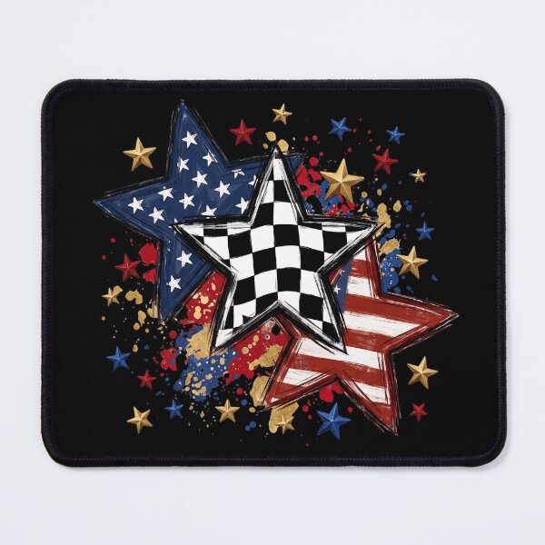 Item preview, Patriotic American Flag Racing Stars Paint Splatter Graphic designed and sold by Paper Drip.
