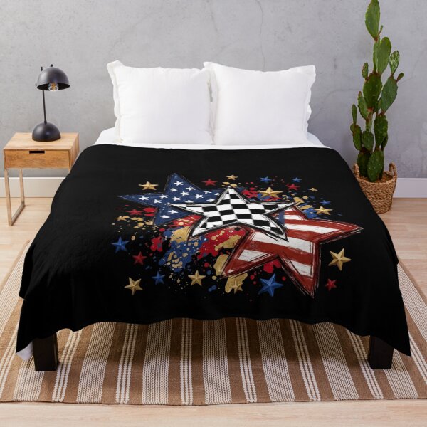 Item preview, Patriotic American Flag Racing Stars Paint Splatter Graphic designed and sold by Paper Drip.