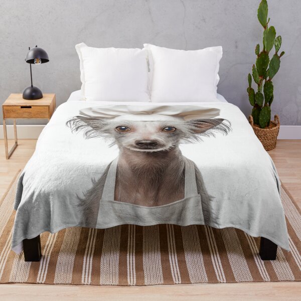 Item preview, Chinese Crested Chef Dog Funny Cooking Apron Hat Cute Pet Portrait designed and sold by LazyOwlStore.