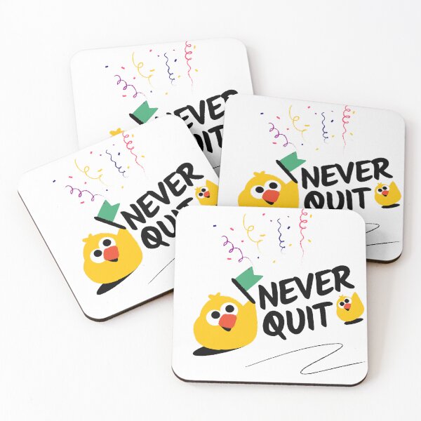 Item preview, Never Quit Motivational SVG | Cute Chick Inspiration Clipart | Positive Quote Design designed and sold by Emanartstudio14.